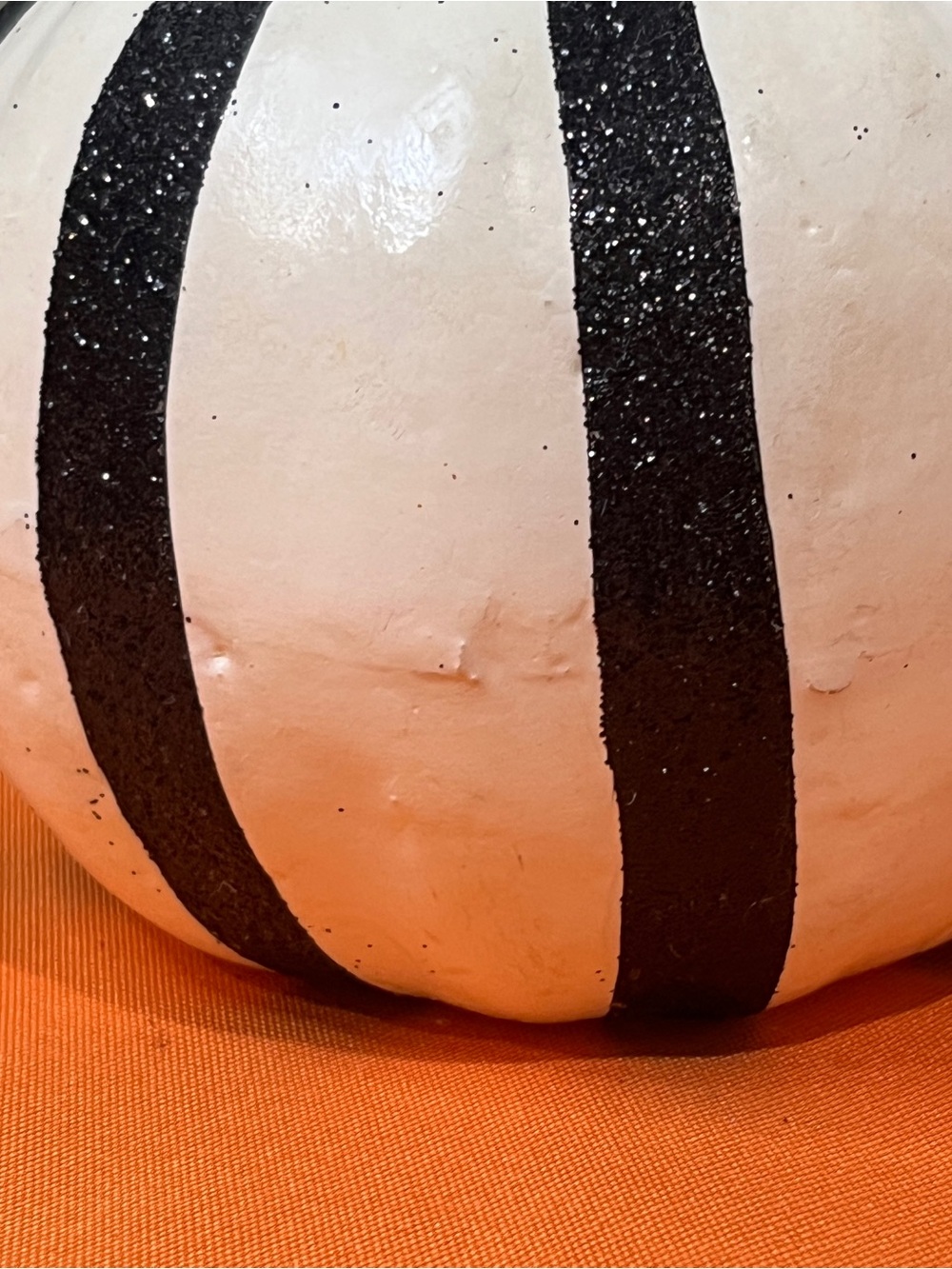 White and Black Decorative Pumpkins - Holiday Tabletop Décor - Picture 7 of 16